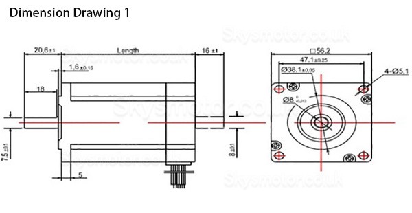 Oukeda NEMA 23 Stepper Motor OK57STH56-2804AD8-32 1.8 Deg 12.35Ncm 2 Phase D-Cut